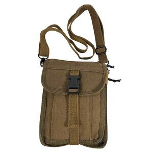 Vintage 90s ROTHCO Canvas Small Organizer Fold Out Wallet Crossbody Bag #37572